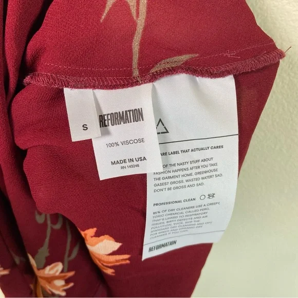 Reformation Auburn floral Santiago Maxi Slip Slit Dress - Picture 10 of 12